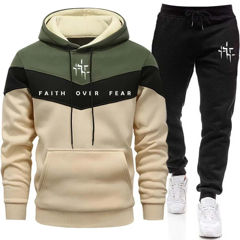 Men'S Winter Fashion - Tuta da Uomo 'Faith Over Fear'