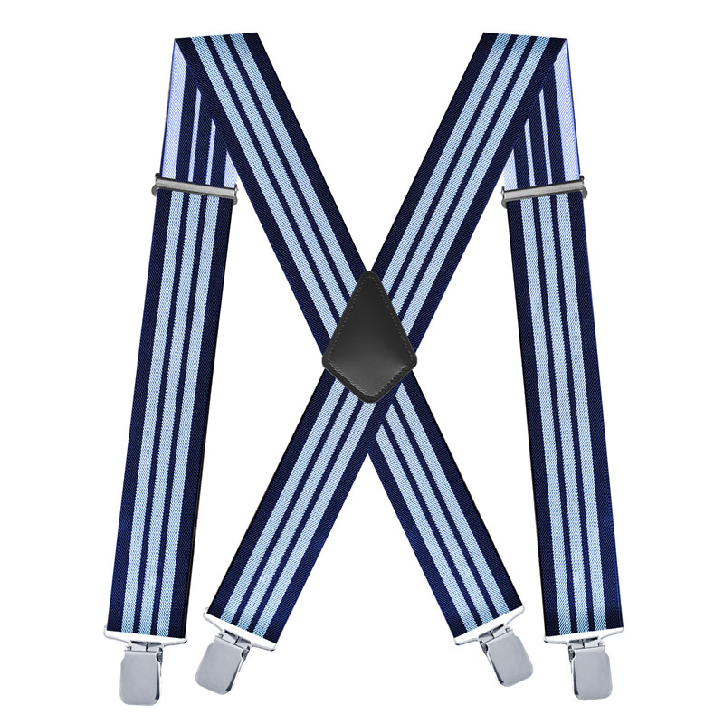Suspenders Clip Men - Bretelle da uomo a righe X