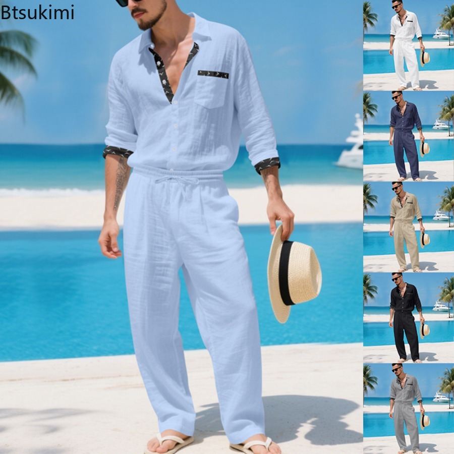 Linen Shirt Summer - Completo da Uomo 2 Pezzi in