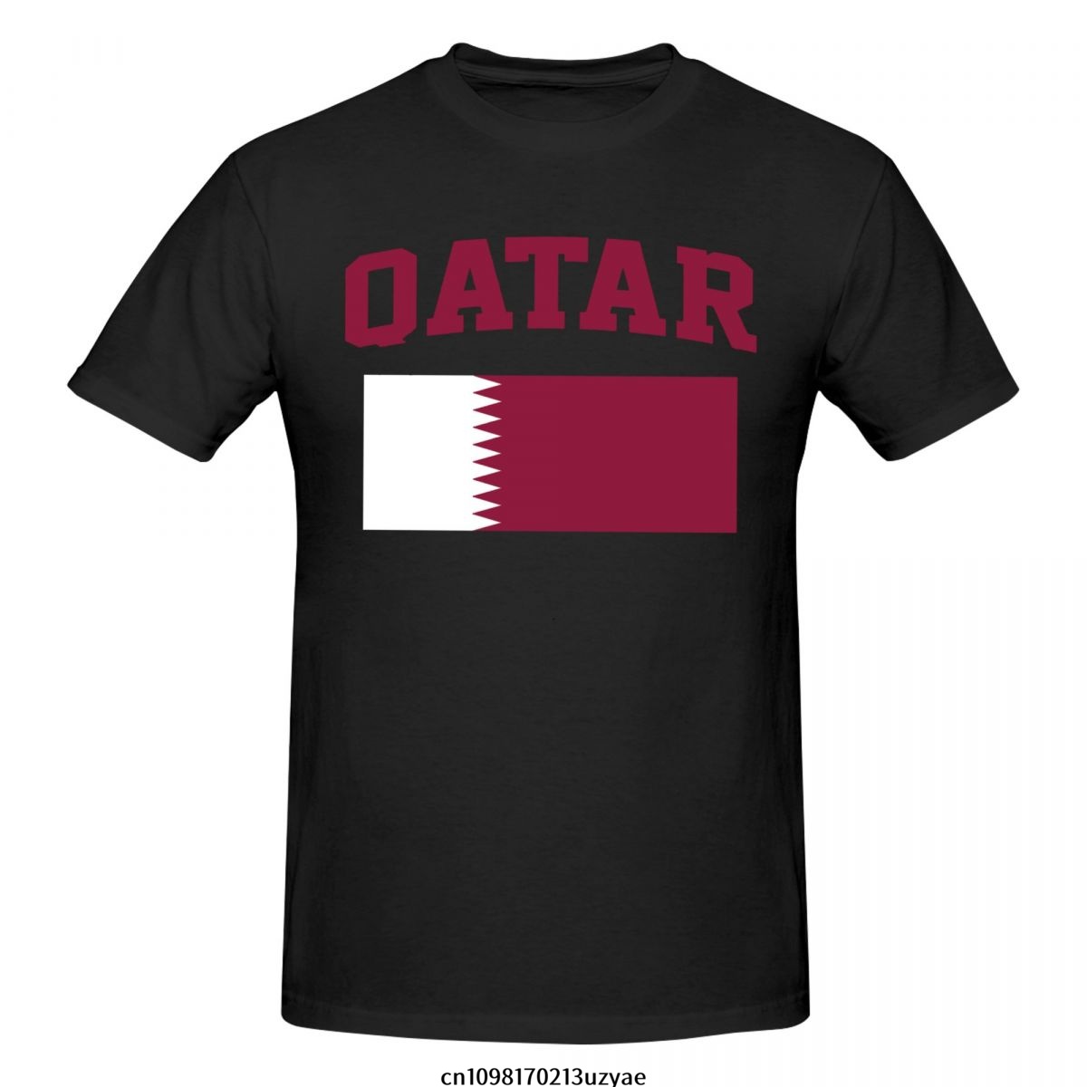 Men'S Fashion Qatar - Maglietta con bandiera del Qatar T-shirt
