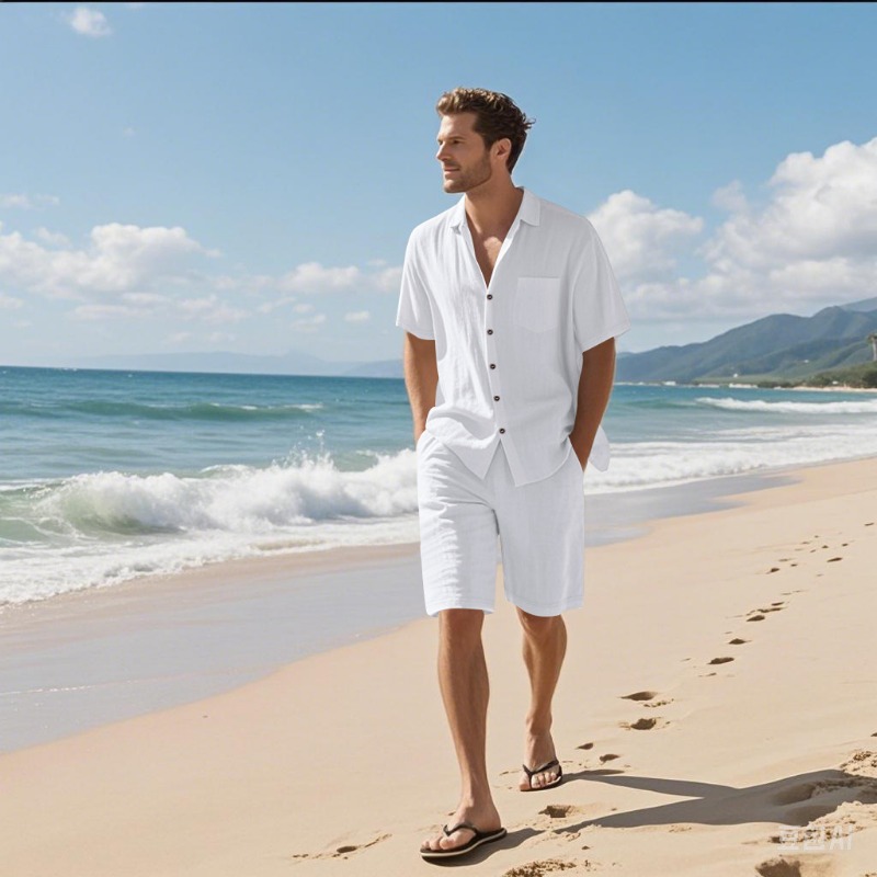 Linen Shirt Summer - Completo da uomo in lino misto