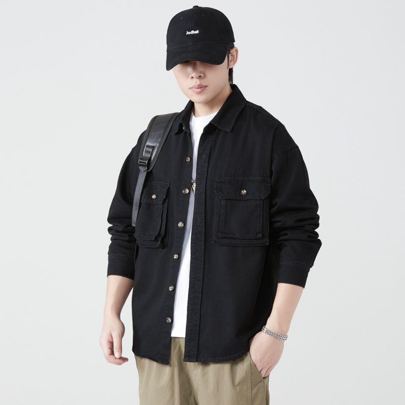 Mens Fashion Denim - Camicie per utensili in puro cotone