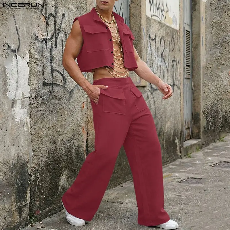 Mens Fashion Trend - INCERUN Completi da Uomo: Top Corto