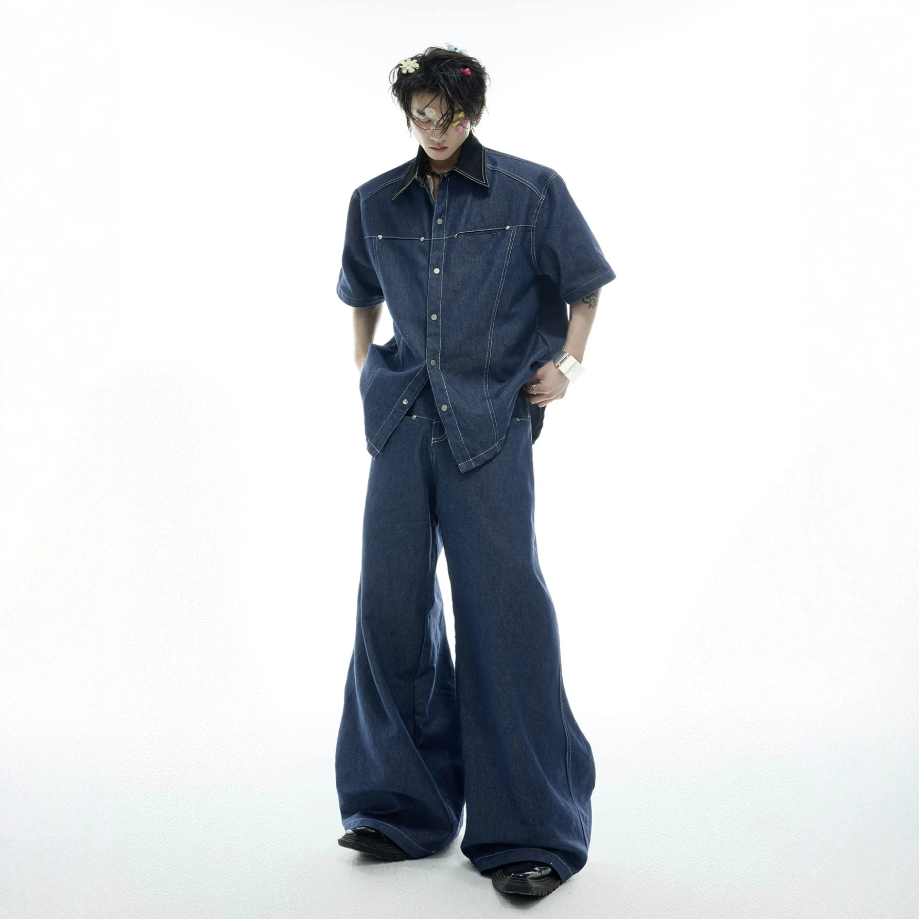 Mens Fashion Denim - Completo Estivo da Uomo in Denim,