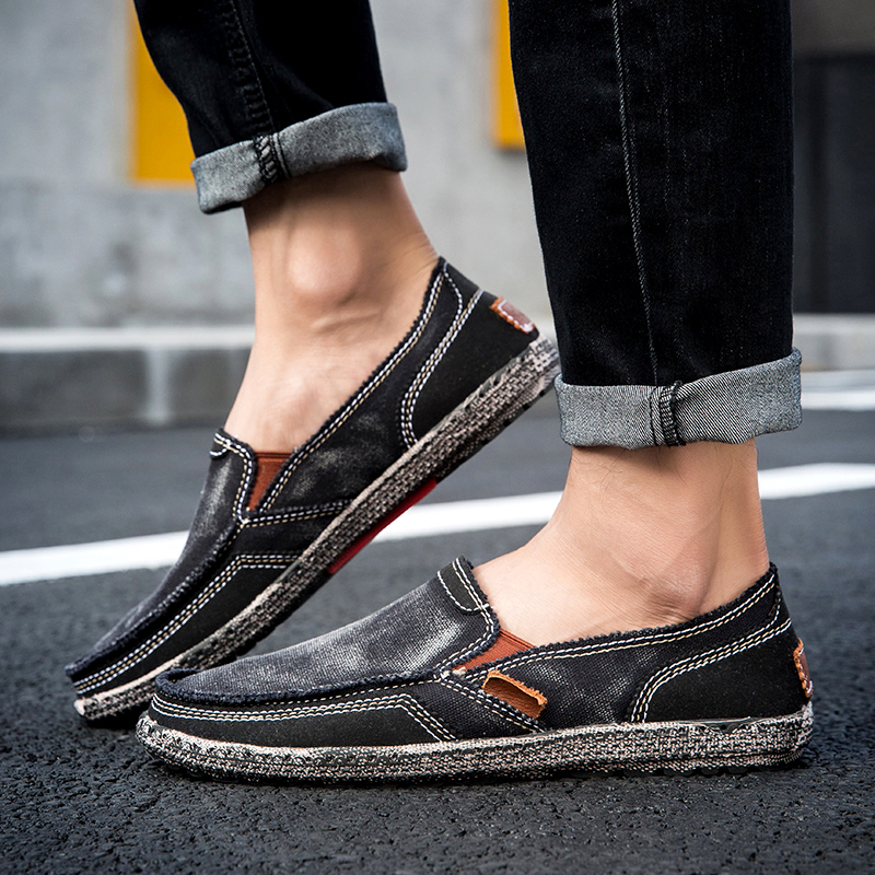 Mens Fashion Denim - Nuove Scarpe da Uomo in Tela