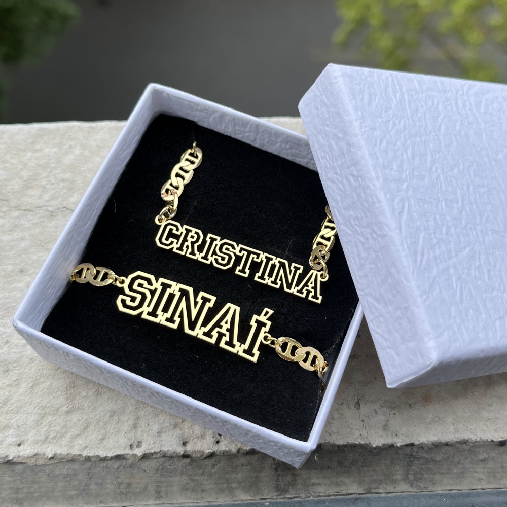 Men'S Fashion Gold Chain - DUOYING collana vuota con nome personalizzato