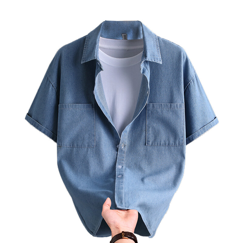 Mens Fashion Denim - Camicia in Denim da Uomo, Moda