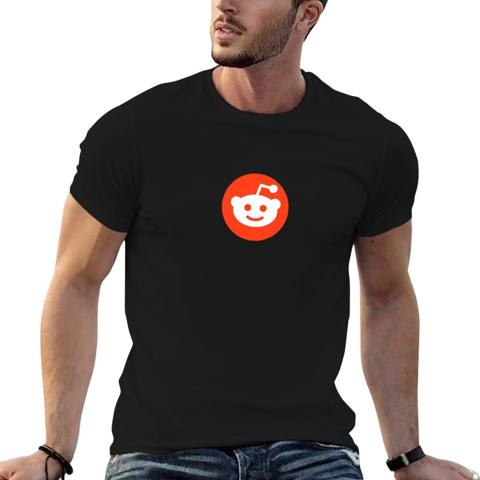 Men'S Fashion Reddit - T-shirt con logo Reddit, T-shirt alla