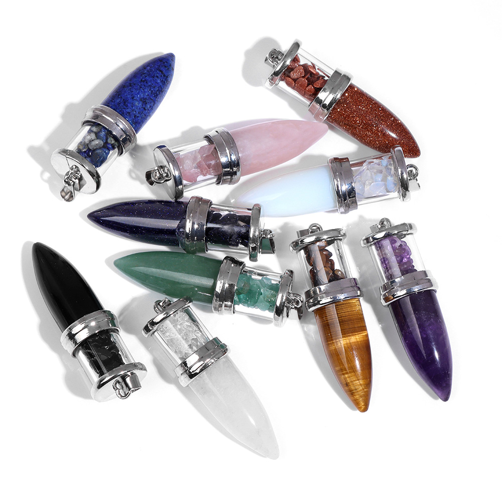 Men'S Fashion Necklaces - 1pc ciondolo in pietra a forma