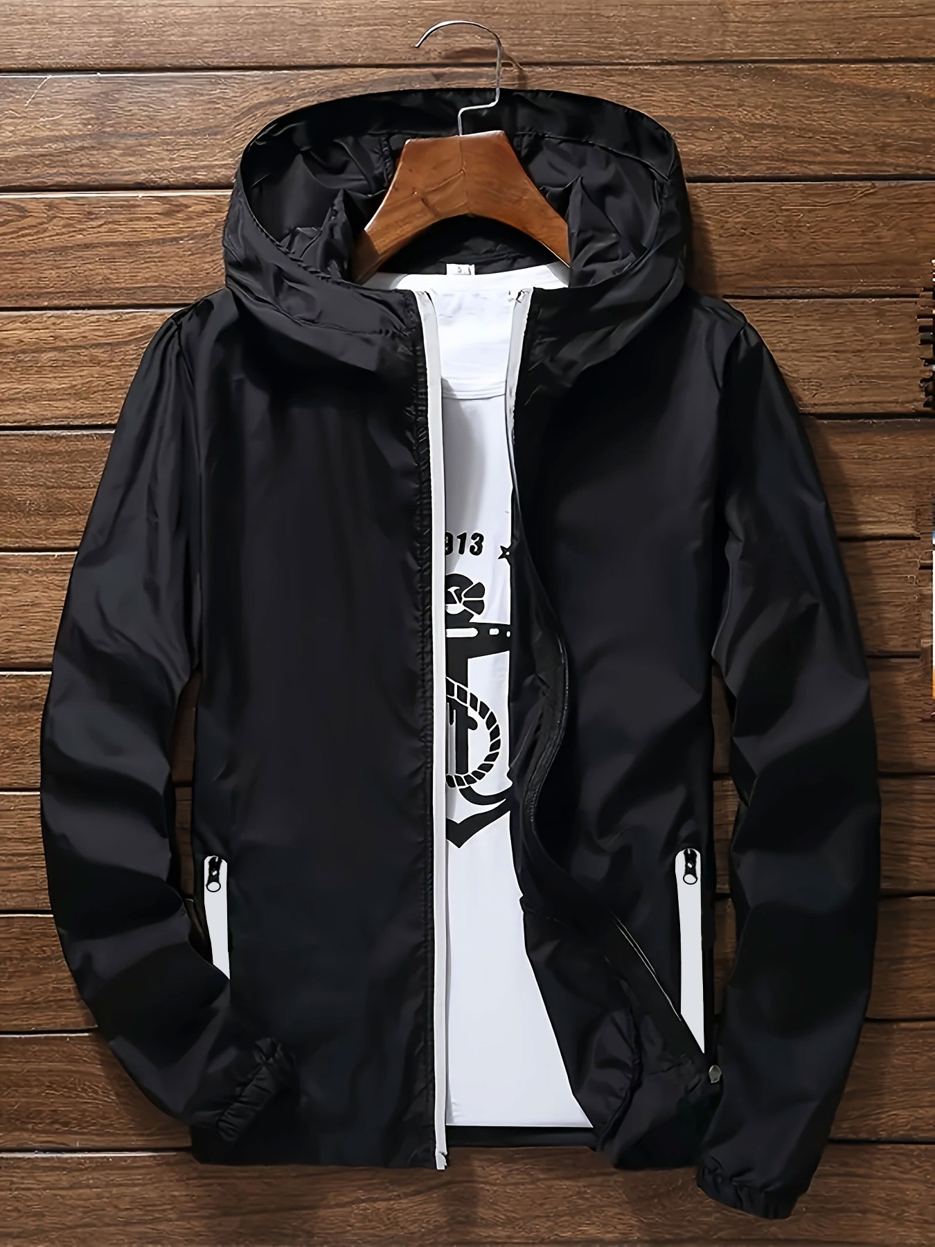 Mens Fashion Zip Up - Giacca a Vento Leggera Premium con