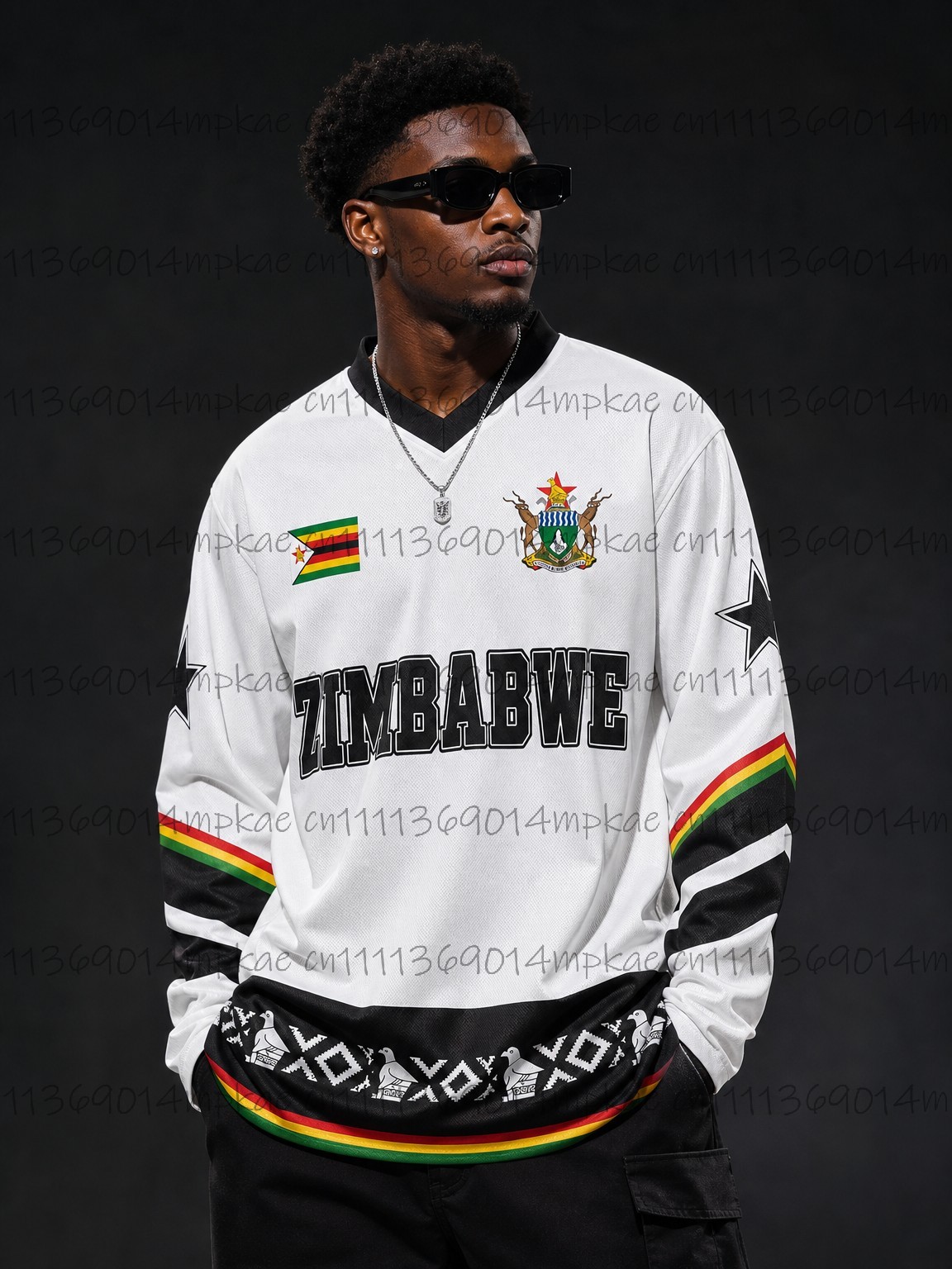 Mens Fashion Trend - T-shirt da uomo a maniche lunghe