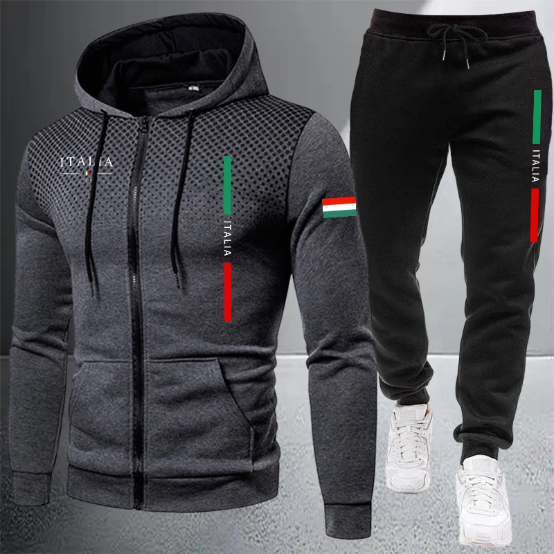 Tuta da uomo casual con cappuc - Mens Fashion Zip Up recensione e prezzo