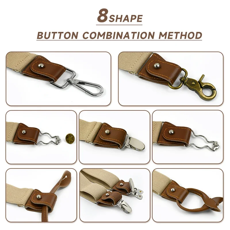 Deepeel 1Set 3.5*125 centimetr - Suspenders Clip Men recensione e prezzo