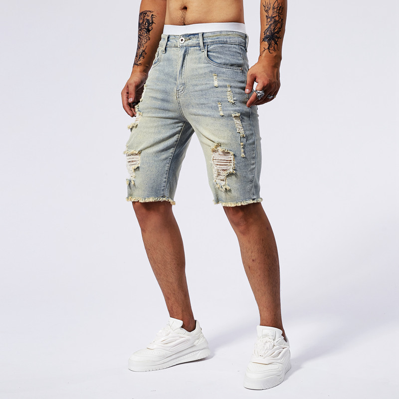 Pantaloncini di jeans strappat - Mens Fashion Denim recensione e prezzo
