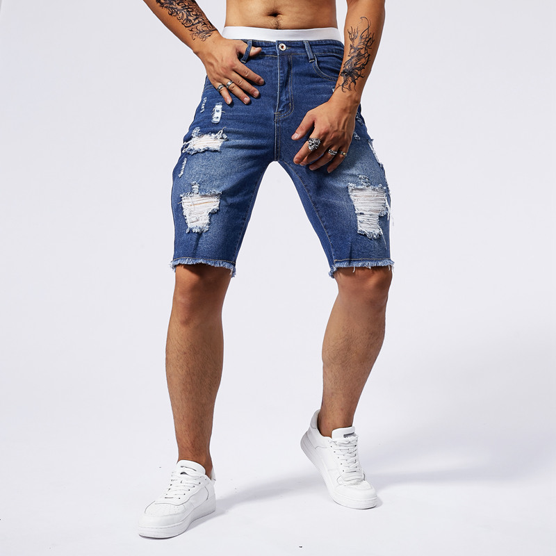 Pantaloncini di jeans strappat - Mens Fashion Denim recensione e prezzo