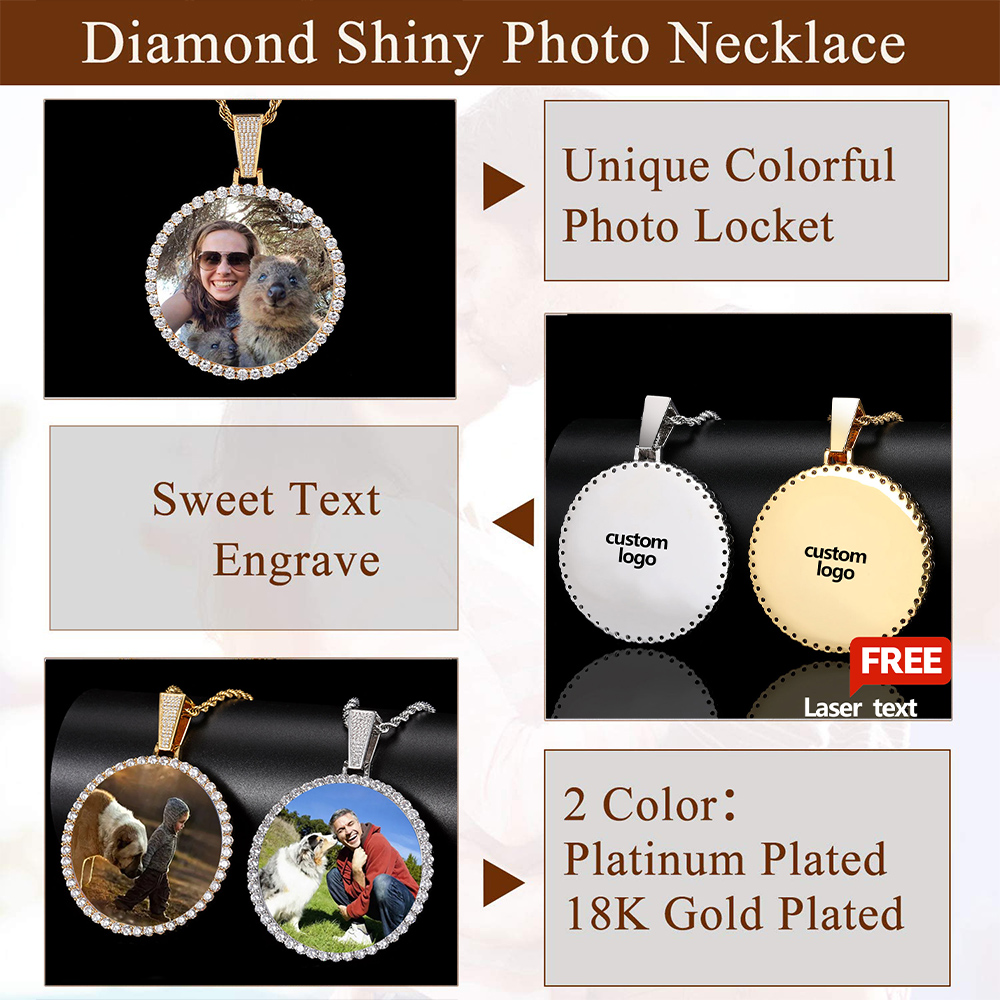 Medaglioni con foto grandi su  - Men'S Fashion Gold Chain recensione e prezzo