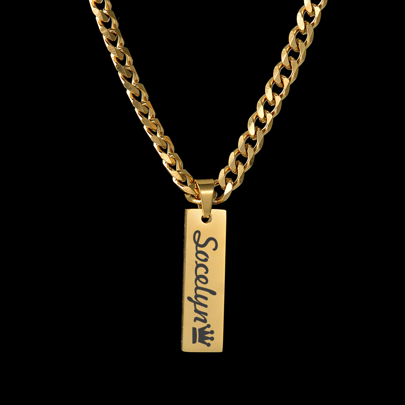 Goxijite Collana con nome inci - Men Fashion Rave recensione e prezzo