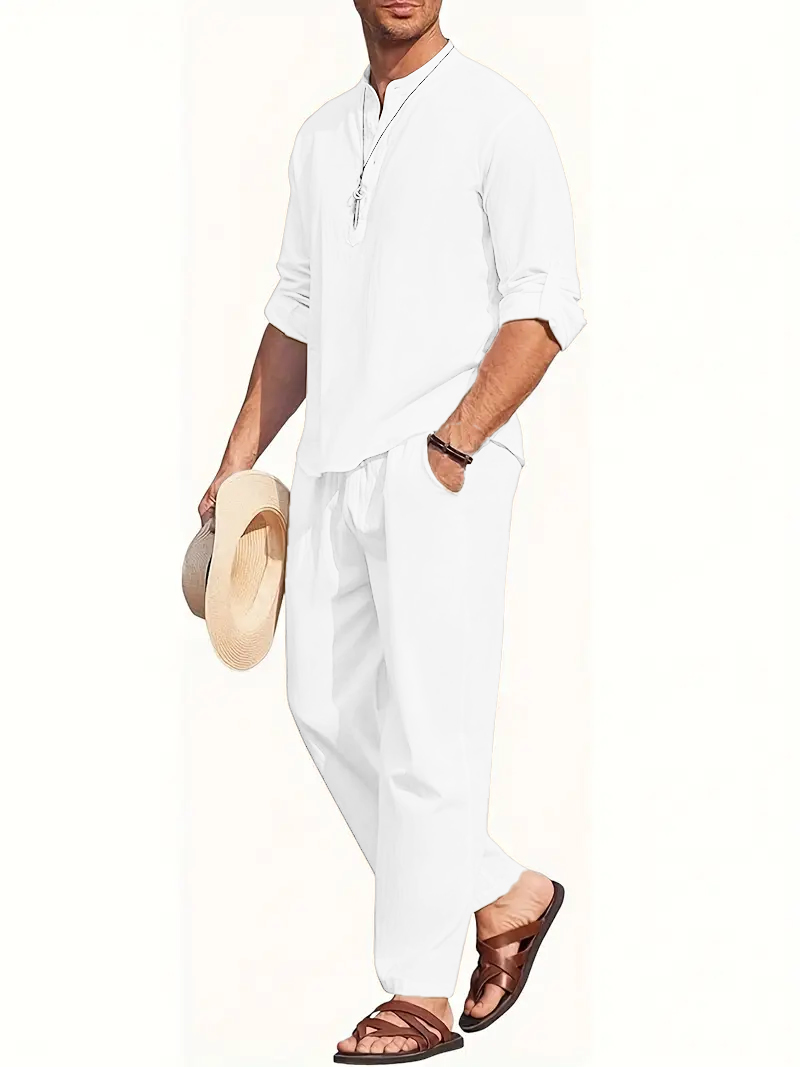 Completo da uomo in lino bianc - Linen Shirt Summer recensione e prezzo