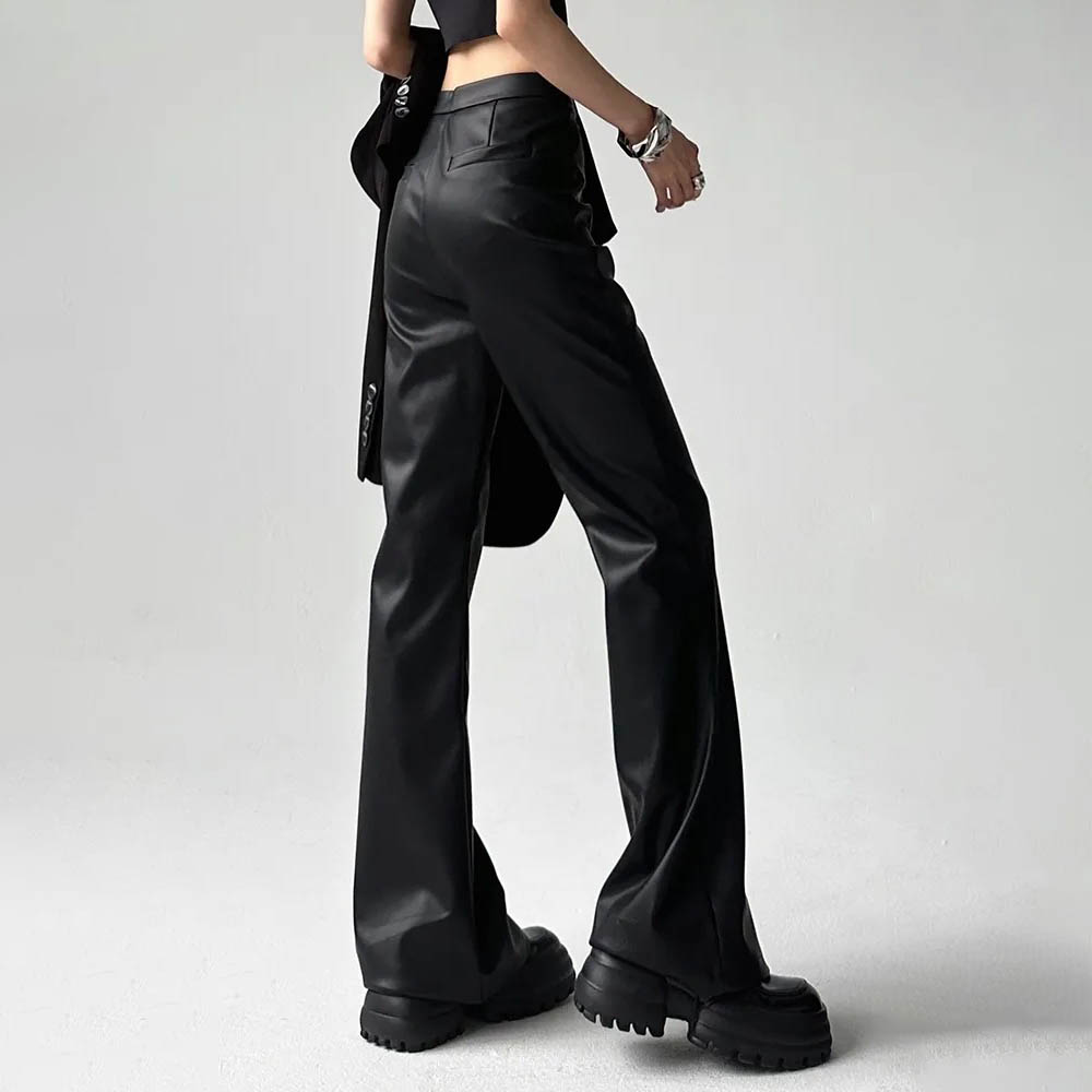 Pantaloni in pelle PU tinta un - Men'S Fashion Pants 2025 recensione e prezzo