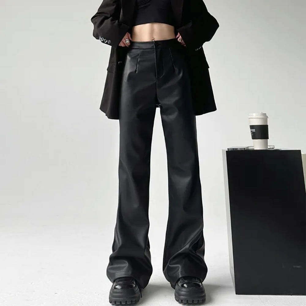 Pantaloni in pelle PU tinta un - Men'S Fashion Pants 2025 recensione e prezzo