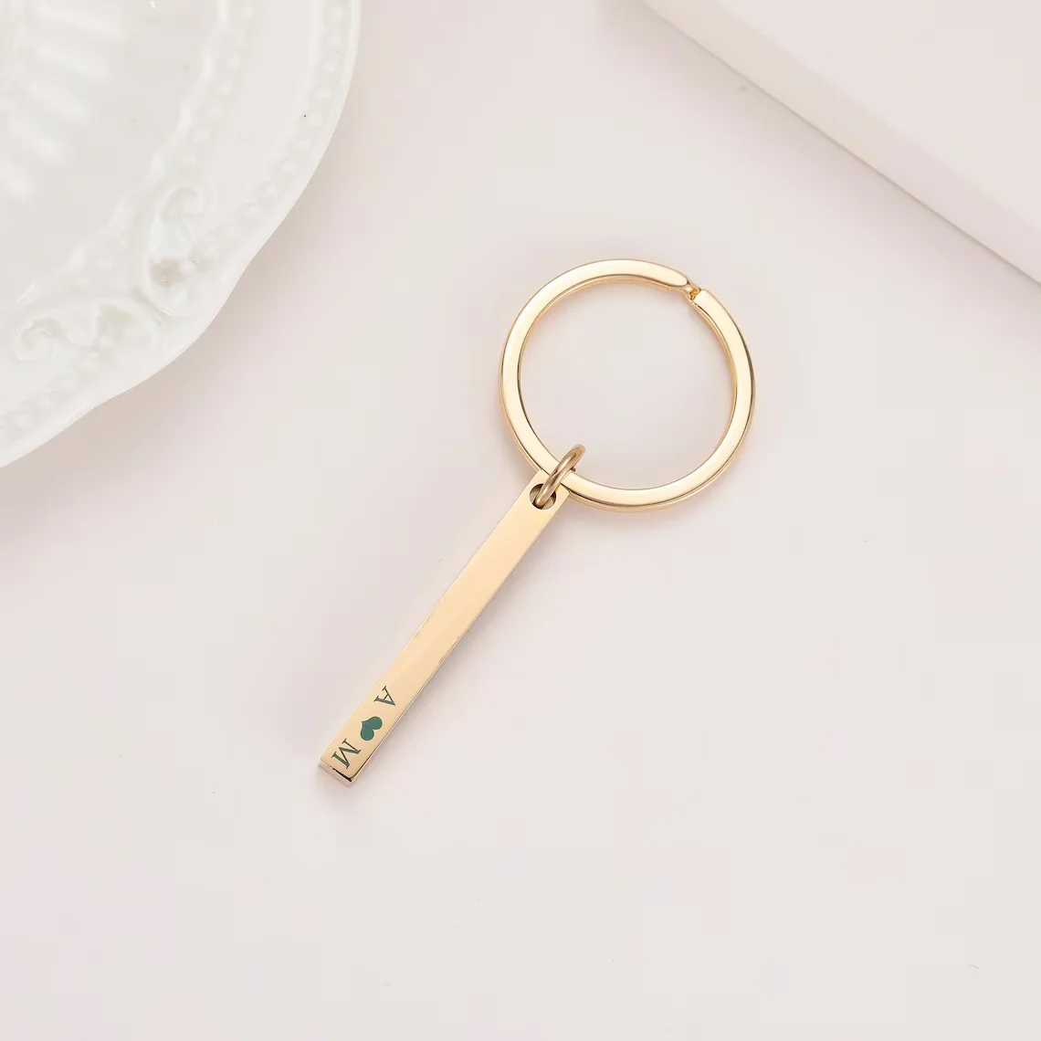 Portachiavi con barra incisa p - Men'S Fashion Gold Chain recensione e prezzo