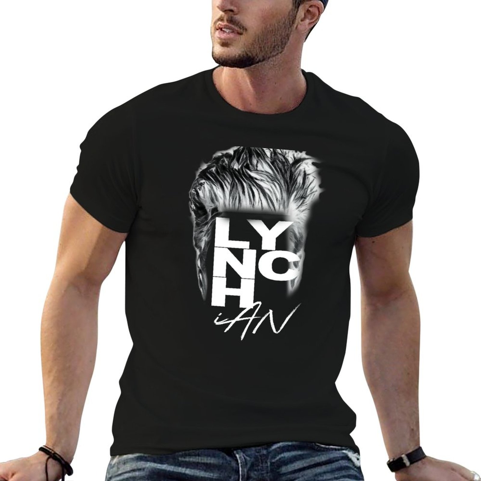 Lynch Haircut - T-shirt nera a - Men'S Fashion Haircuts recensione e prezzo