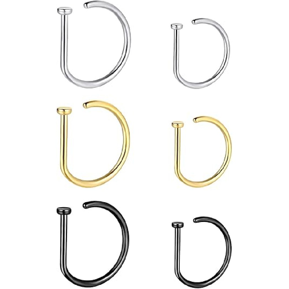 Set di 4 Anelli per Naso a For - Men Fashion Rave recensione e prezzo