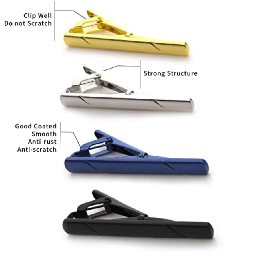 4 fermagli per cravatta da uom - Men'S Fashion Accessories recensione e prezzo