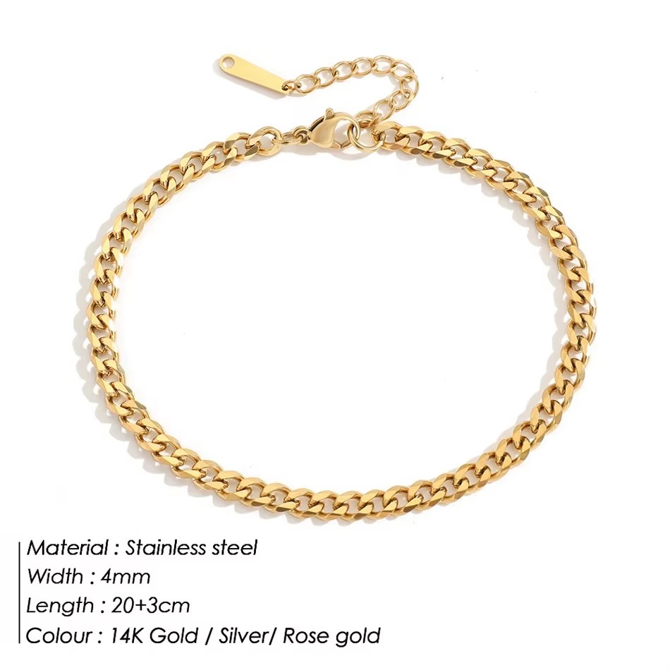 Cavigliere a catena cubana sem - Men'S Fashion Gold Chain recensione e prezzo