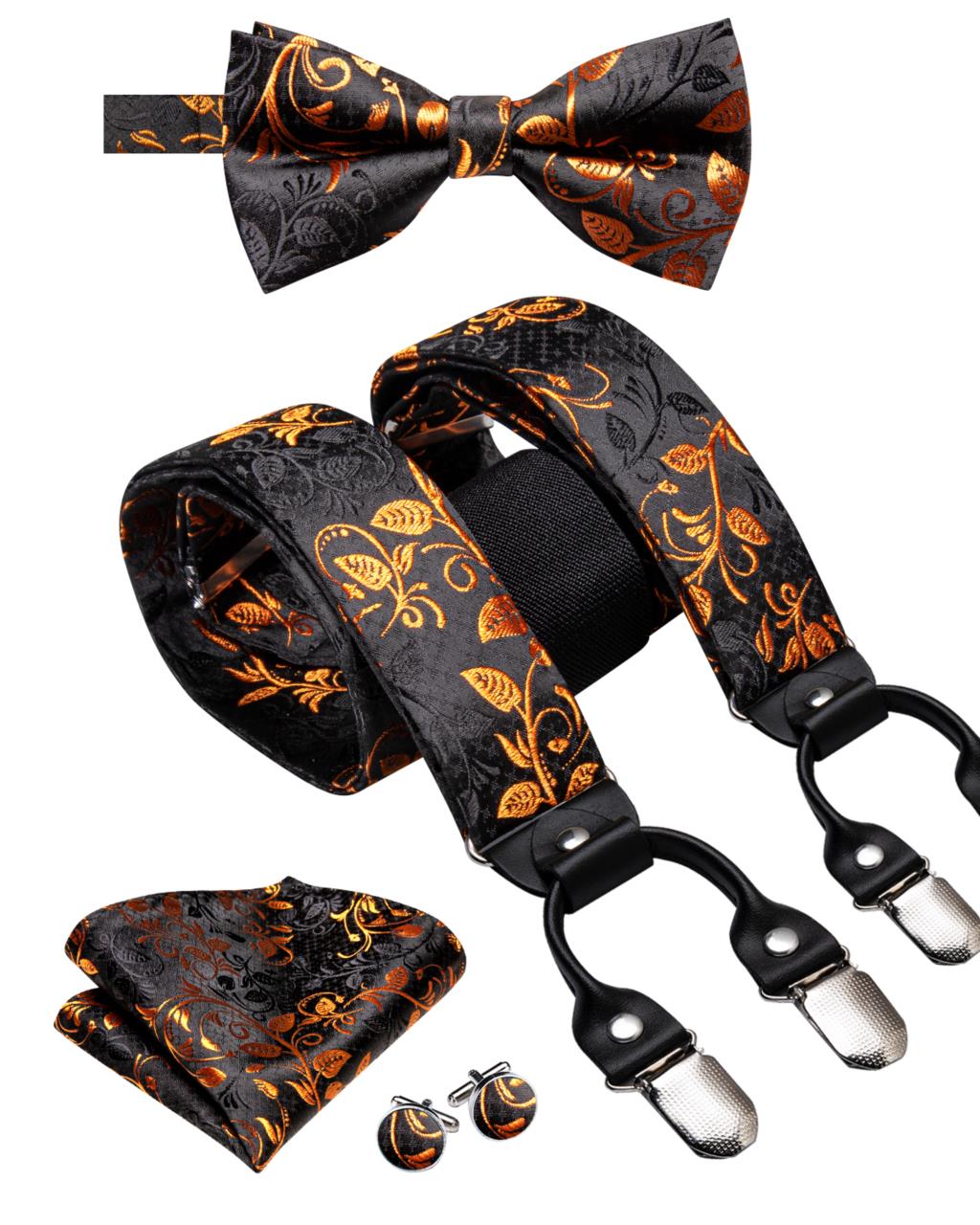 Set Bretelle Jacquard Nere con - Suspenders Clip Men recensione e prezzo