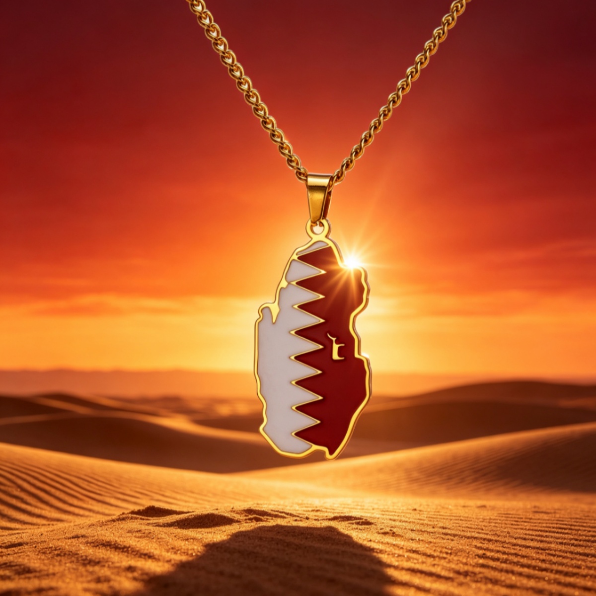 Collana con Mappa del Qatar a  - Men'S Fashion Qatar recensione e prezzo