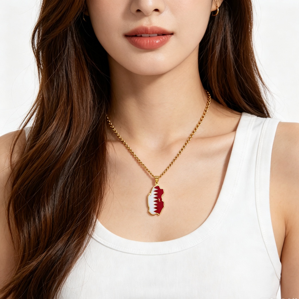 Collana con Mappa del Qatar a  - Men'S Fashion Qatar recensione e prezzo